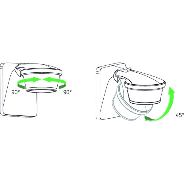Датчик движения Theben Luxa P300 KNX BK 1с-60мин 300° IP55 (черный) - фото №5