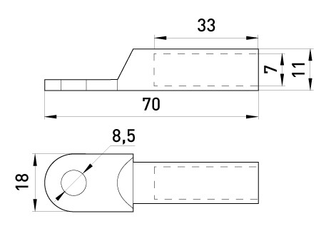 Оцинкованный кабельный наконечник E.Next e.end.stand.z.25 (s021003) - фото №1