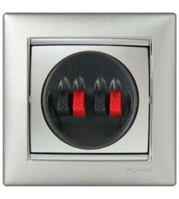 Механизм розетки для акустических систем Valena 4 контакта алюминий - фото №1