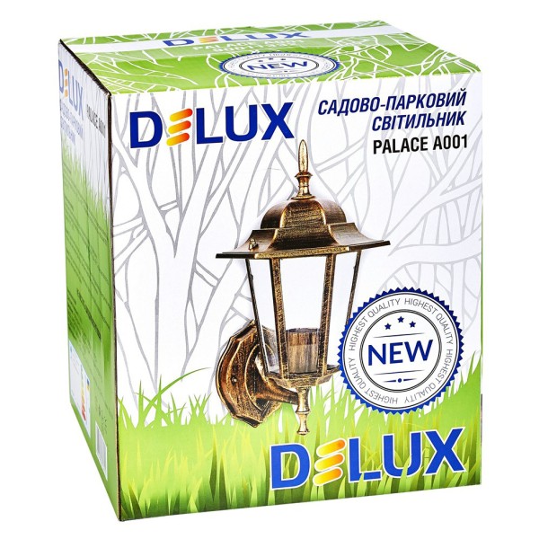 Світильник Delux Palace A001 60Вт Е27 чорне золото - фото №2