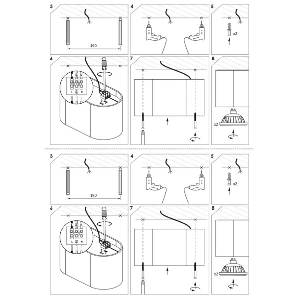 Точечный светильник Nowodvorski 9241 Oval GU10 2x15W IP20 белый - фото №3