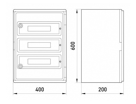 Шафа ударостійка e.plbox.400.600.200.60m.blank E.Next - фото №1