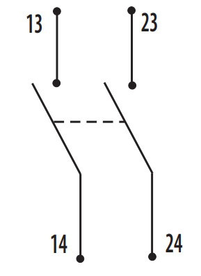 Лівосторонній блок контактів ETI 004648023 ACBSE-20 (2НО) - фото №1