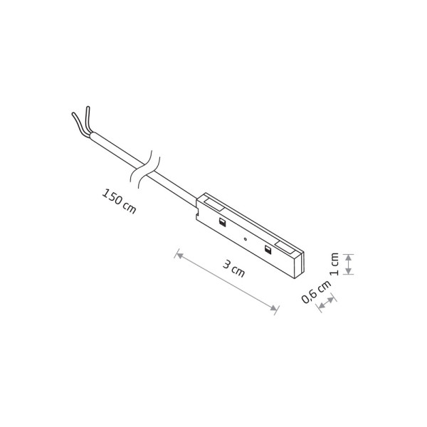 Ввод питания Nowodvorski 11736 NANO-LVM Outside Power Supply Conductive Module IP20 черный - фото №1