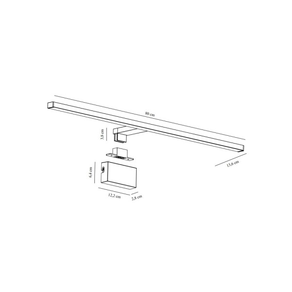 Світильник підсвітка для дзеркала Nordlux 2510351003 Marlee LED 1x11.5W 3000K 1000Lm IP44 чорний - фото №4