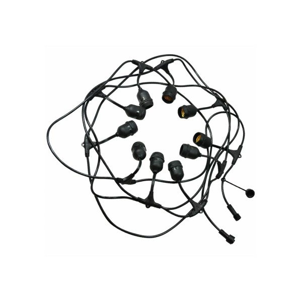 Основа для гирлянды из коллекции Party Goldlux 308788 E27 10x0.5W IP44 черная - фото №1