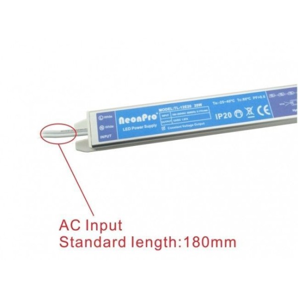 Блок живлення NeonPro Slim 20W DC24V (TL-24E20) - фото №3