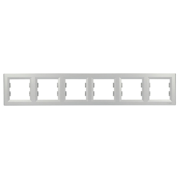 Рамка на 6 мест алюминий Asfora, EPH5800661