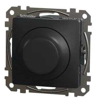 Поворотний світлорегулятор Schneider Electric Sedna Design & Elements RC 3-370 Вт чорний SDD114501 - фото №4