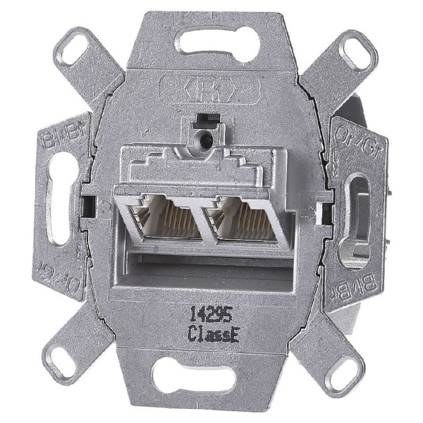 Розетка UAE 8/8-полюсная, экранированная, кат.6 класс E (механизм) Berker - фото №1