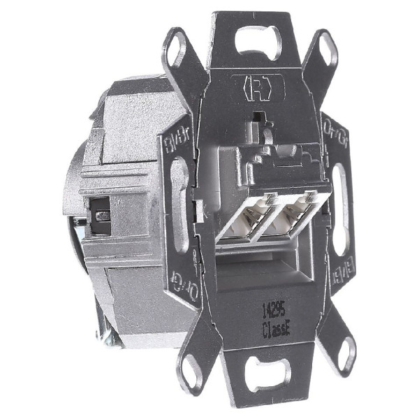 Розетка UAE 8/8-полюсная, экранированная, кат.6 класс E (механизм) Berker - фото №2