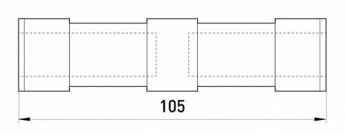 Ізольовані з'єднувальні гільзи E.Next e.tube.pro.ins.a.35.25 25-35мм.кв. (p048010) - фото №1