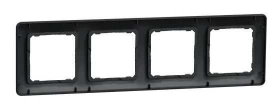 Четырехпостовая рамка Schneider Electric Sedna Design черная SDD314804 - фото №3