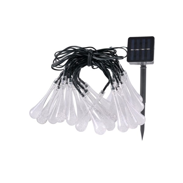 Гирлянда на солнечной батарее Goldlux 315250 Ice LED 6500K IP44 прозрачная