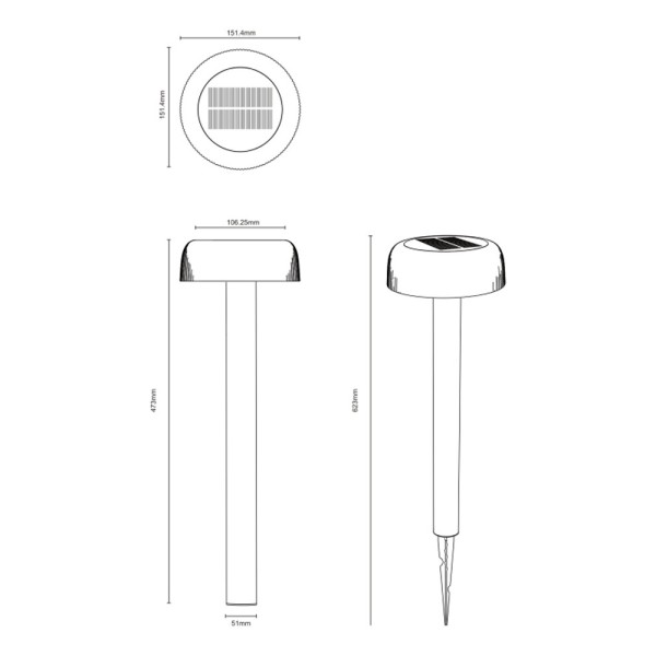 Уличный светильник на солнечной батарее Zuma Line 5905316666382 Bluet LED 1x2.5W 3000K 200Lm IP44 черный - фото №3