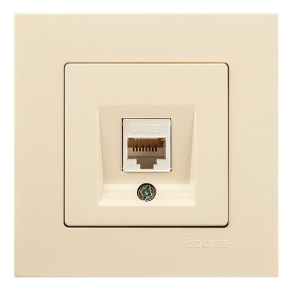 Розетка компьютерная Gunsan Eqona крем