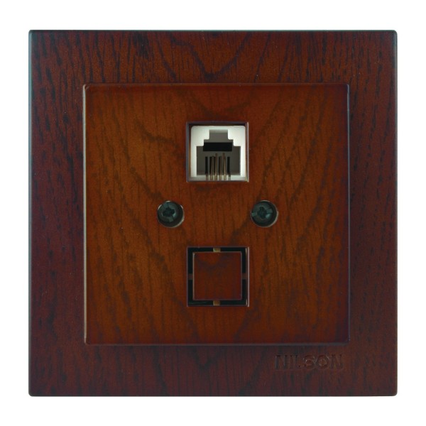 Розетка Nilson Touran горіх телефонна ( 24271040 )