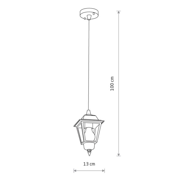 Вуличний світильник Nowodvorski 10500 Ana E27 1x10W IP44 чорний - фото №1