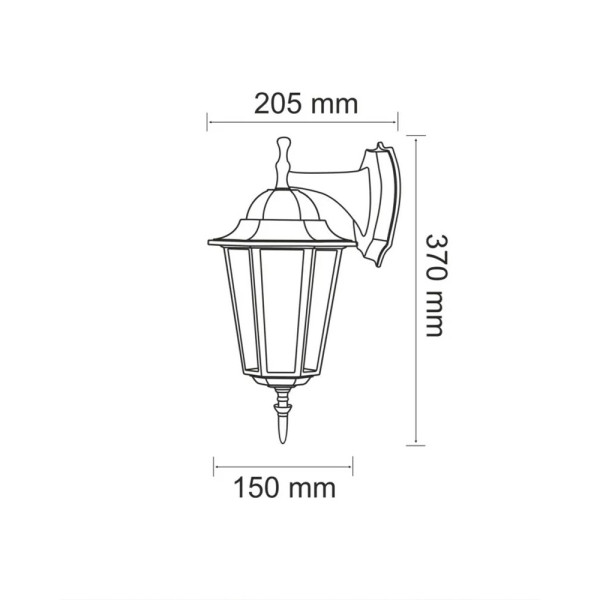 Вуличний світильник Goldlux 201966 Liguria E27 1x20W IP43 PT - фото №1