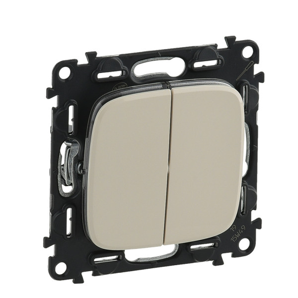 Выключатель 2 клавишный Legrand Valena Allure слоновая кость