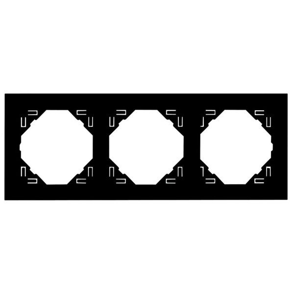 Тройная рамка Logus 90 90930 TPM (черная матовая)