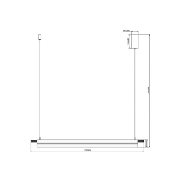 Підвісний світильник, люстра Zuma Line 5905316693562 Arcus LED 1x14W 3000K-6000K 777Lm IP20 золотий - фото №1
