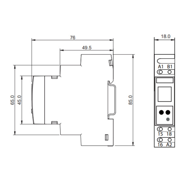 Багатофункціональне цифрове реле часу Eti CRD-18 24-240В AC/DC 1x8A AC1 (2471558) - фото №4