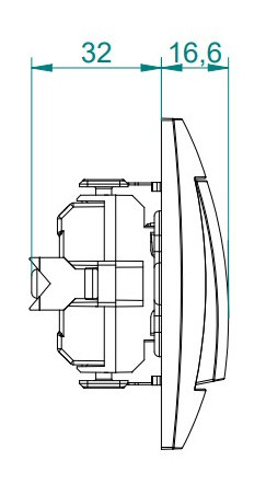 Одноклавішний прохідний вимикач Elektro-Plast Carla 1712-10 (білий) - фото №3