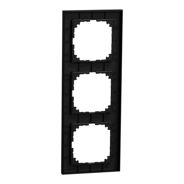 Трехместная рамка Schneider Electric M-Pure Ocean Plastic MEG4030-3603 черная матовая - фото №1