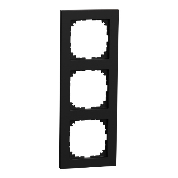 Трехместная рамка Schneider Electric M-Pure Ocean Plastic MEG4030-3603 черная матовая - фото №2