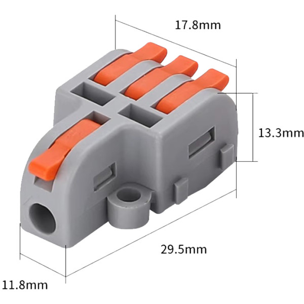 Проходная клемма TOSUNlux PCT-13 32А 400В (6931934238426) - фото №1