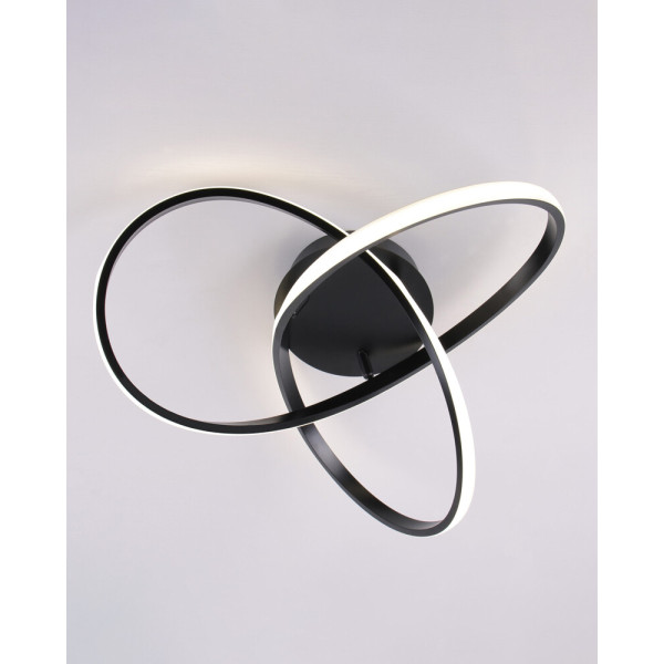 Люстра Goldlux 329684 Oskar Big LED 1x30W 4000K 4000Lm IP20 чорна - фото №1