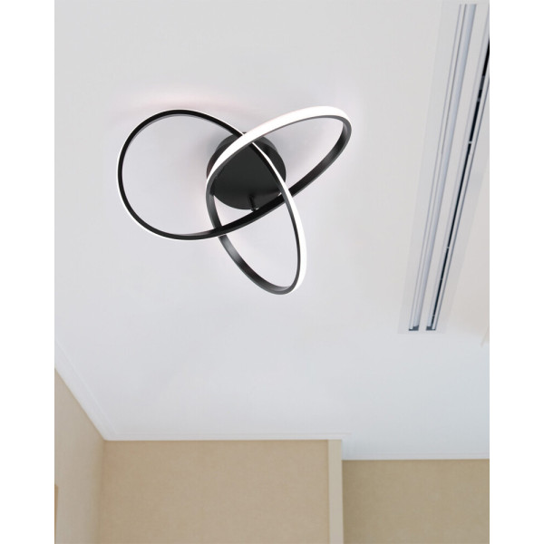 Люстра Goldlux 329684 Oskar Big LED 1x30W 4000K 4000Lm IP20 чорна - фото №2