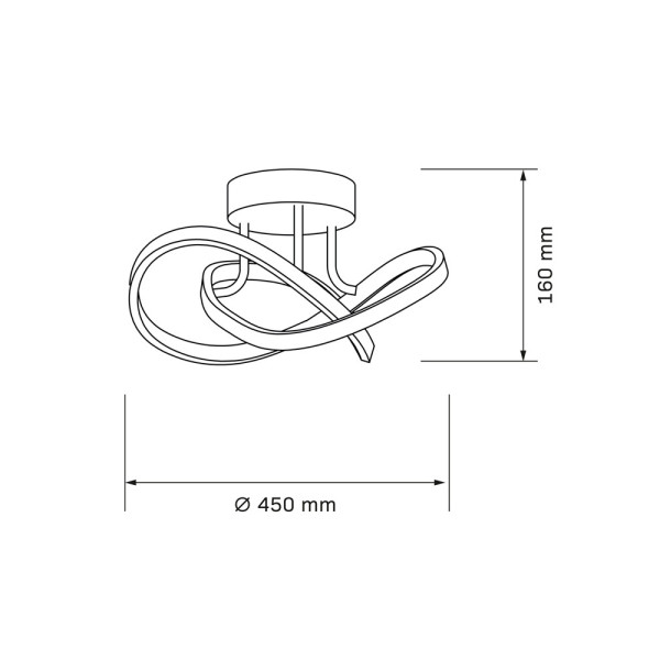 Люстра Goldlux 329684 Oskar Big LED 1x30W 4000K 4000Lm IP20 чорна - фото №3