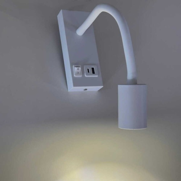 Светильник настенный Violux SNAKE USB+Type-C 5W 4200K 250Lm IP20 белый ( 552002 )