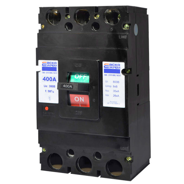 Силовой автоматический выключатель Аско-Укрем ВА-2004N/400 3р 400А (A0010040074) - фото №2