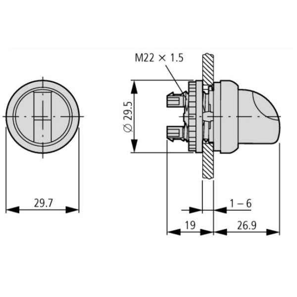 Переключатель Eaton Moeller 216823 M22-WRLK-W - фото №4