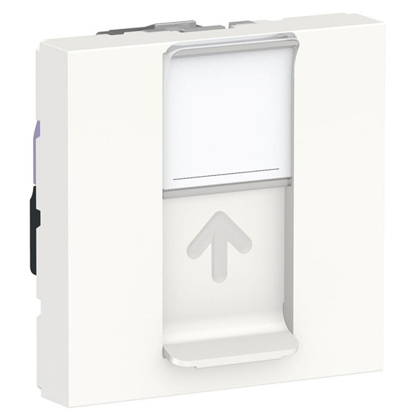 Одинарна комп'ютерна розетка Schneider Electric NU341518 RJ45 cat.6 UTP із полем для напису 2М (біла)