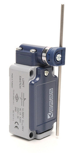 Конечный выключатель EMAS L52K13REM121 с металлической консолью и металлическим штырем (1НО+1НЗ)