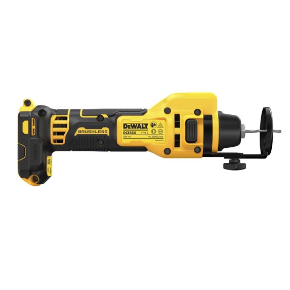 Акумуляторний фрезер для вирізання гіпсокартону DeWALT DCE555N XR Li-Ion 18 В 26000 об/хв - фото №2