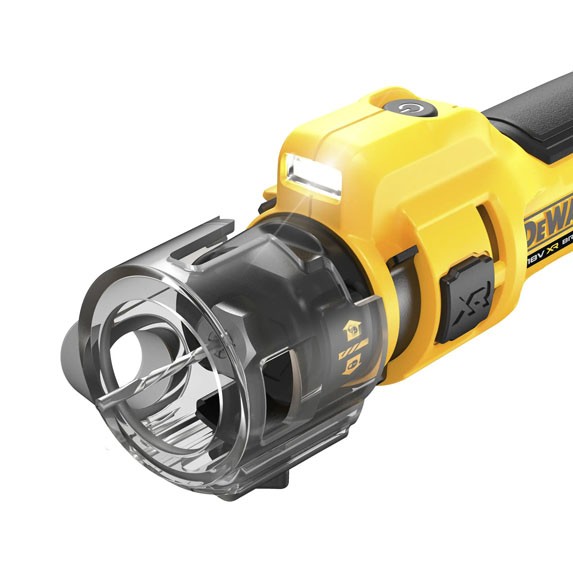 Акумуляторний фрезер для вирізання гіпсокартону DeWALT DCE555N XR Li-Ion 18 В 26000 об/хв - фото №3