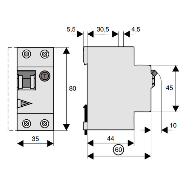 Диф автомат Eaton (Moeller) HNB-B20/1N/003 - фото №4