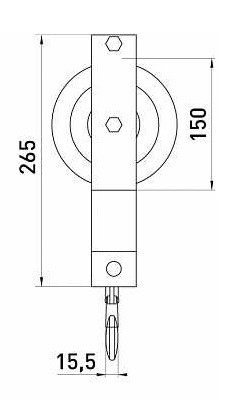 Ролік для підвіски кабелю E.Next e.roll.g.150.60 (p0470031) - фото №4