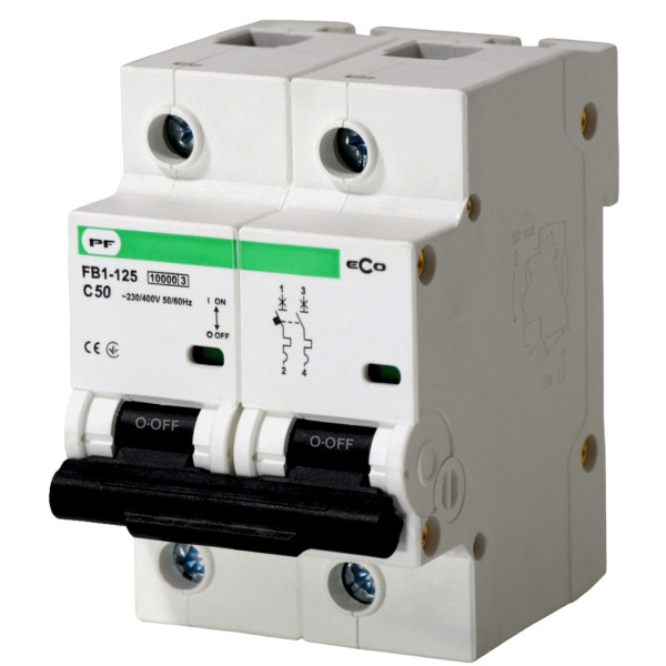 Автоматический выключатель Promfactor ECO FB1-125 2P C 50A 10кА (FB1C20050)