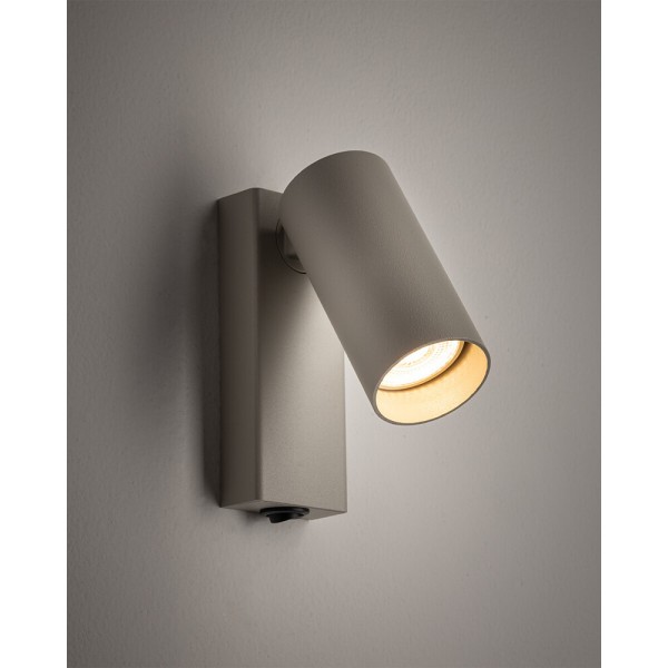 Бра, настенный светильник Nowodvorski 11765 Fourty GU10 1x10W IP20 светло-серый - фото №1