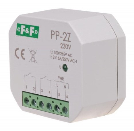 Електромагнітне реле F&F PP-2Z-230V 230В 16 А - фото №1