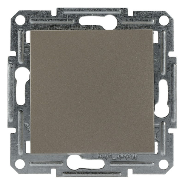 Переключатель 1-клавишный без рамки бронза Asfora, EPH0400169