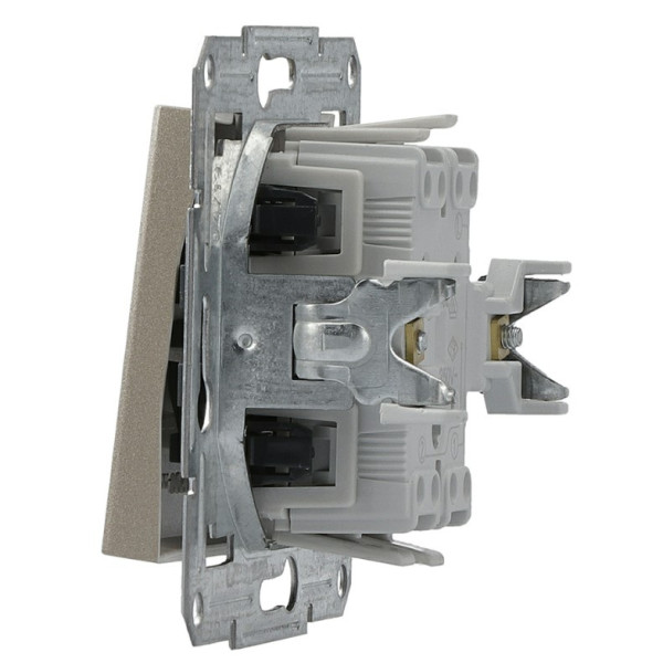 Переключатель 1-клавишный без рамки бронза Asfora, EPH0400169 - фото №2