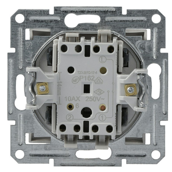 Переключатель 1-клавишный без рамки бронза Asfora, EPH0400169 - фото №3