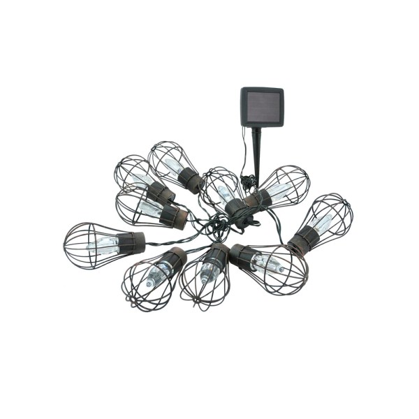 Гирлянда на солнечной батарее Goldlux 311542 Lofcik LED 2900K IP44 патина